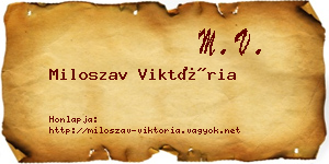 Miloszav Viktória névjegykártya